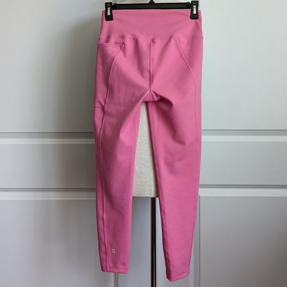 Sweaty Betty Leggings Super Sculpt High Rise 7/8 Side Pocket Pink M (8/10) NWT - Picture 7 of 16